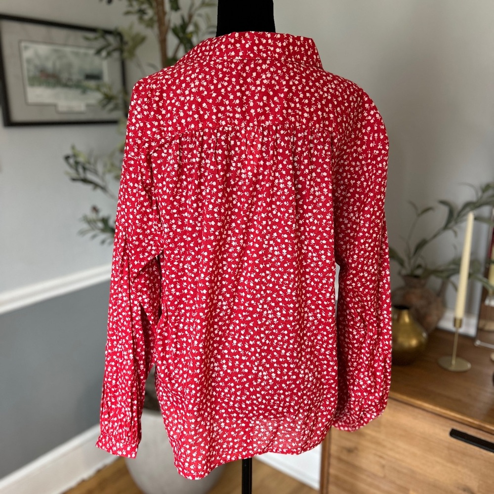 GAP Relaxed Button-Front Blouse, NWT - Picture 8 of 12